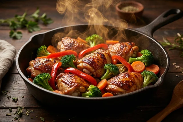pollo con verduras